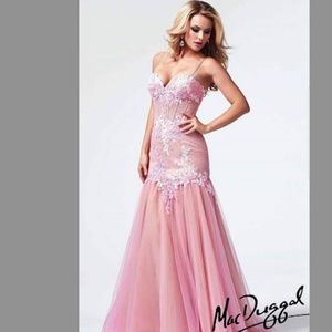 MacDuggal Mermaid Pink Prom / Evening Gown (Size 2)